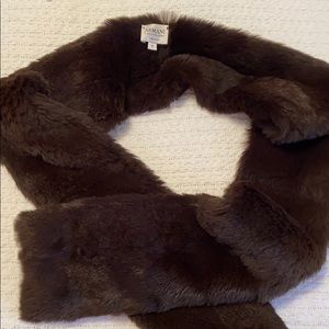 Armani Sheared mink/beaver scarf